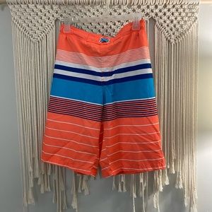 OP Youth stripped swim trunks.